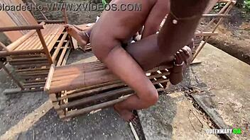 horny outdoor creampie doggystyle with wet pussy licking bliss
