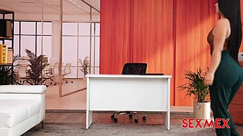 elizabeth marquez shows off her sexy cameltoe before quick latina fuck