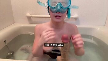 Minami Sally's Underwater Big Tits Snorkel Challenge!