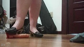 Crush your cock with my sharp heels?