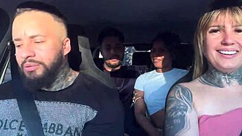 uber passengers spot porn actors and dive into car chupada orgy frenzy