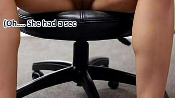 Bored Leather-Clad Secretary Bitch Licks Boss Pussy Outdoor Office