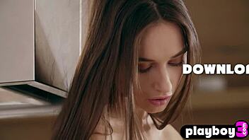 Hottest petite brunette MILF Gloria Sol strips big natural tits