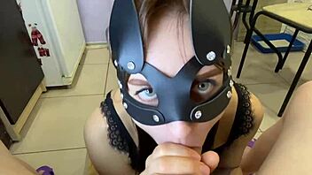 kittyelfia swallows every drop in mouth cumshot finale