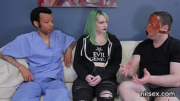 Flirty babe enters anal asylum for extreme hardcore ass therapy