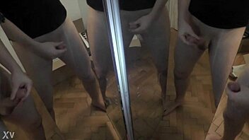 one guy unloads on six mirror cocks in massive cumshot