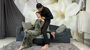 Oiled Big Ass Friend Couch Fuck Deepthroat Cum Swallow! 🍑💦🔥