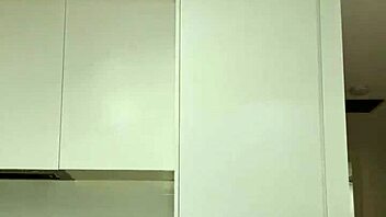 milf moans wildly sucking dildo before vibrator-fucked to kitchen orgasm