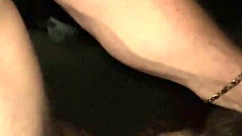 Cute amateur kneels blowing for deep creampie finish