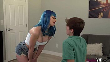 jewelz blu petite teen deepthroats big cock begs for creampie pie