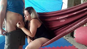 naughty fat cousin slut bent over fucked bareback doggystyle outdoors