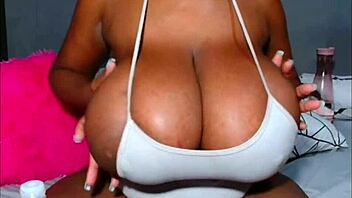 Fat ebony cheater twerks big black ass creamy pussy dildo play