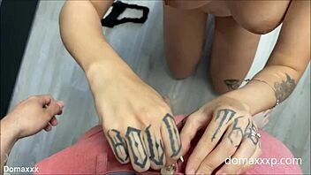 what's this busty schoolgirl craving in public?