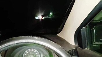 beautiful housewife cheats with boyfriend in dirty car sex