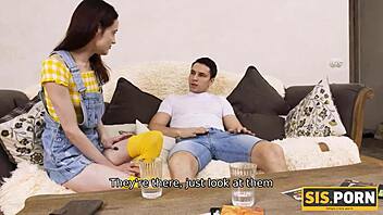 Guy Wins Bet Fucks Slender Stepsis Hard