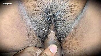 Watch me cum hard on that mature hairy pussy now