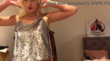 Braless college girls party in thongs house