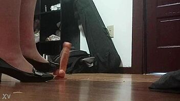 Crush your cock with my sharp heels?
