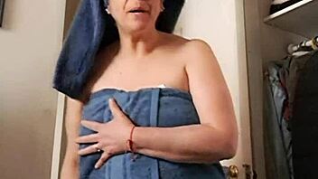 milf delivers sloppy blowjob for creamy facial finish