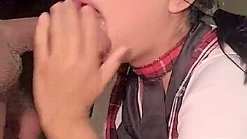 mexicana schoolgirl lingerie gets amateur bedroom pounding