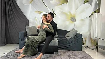 Oiled Big Ass Friend Couch Fuck Deepthroat Cum Swallow! 🍑💦🔥