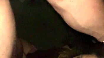 Cute amateur kneels blowing for deep creampie finish