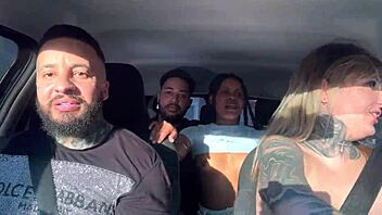 uber passengers spot porn actors and dive into car chupada orgy frenzy