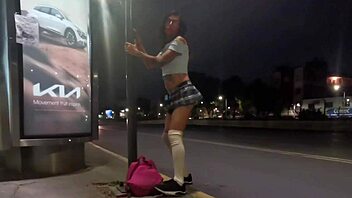 Shemale Deepthroats Saliva-Drenched Pitos Doorstep Service! 🍆💦👅🔥