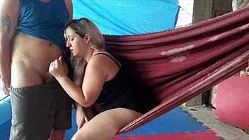 naughty fat cousin slut bent over fucked bareback doggystyle outdoors
