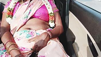 beautiful housewife cheats with boyfriend in dirty car sex