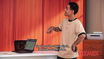 elizabeth marquez shows off her sexy cameltoe before quick latina fuck