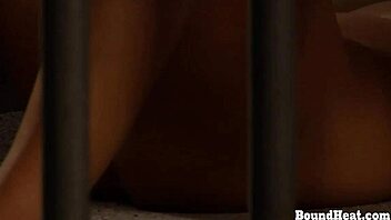 bound lesbian slave masturbates to intense orgasm