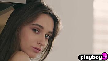 Hottest petite brunette MILF Gloria Sol strips big natural tits