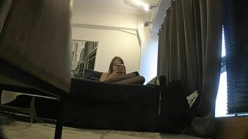 Petite College Coed Teases Balls Ignores Horny Big Cock Handjob