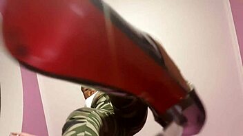 i put him on knees jerk off under table eat sperm yum