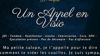 French femdom video call teases your jerk off urges