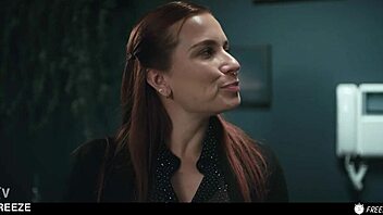 Small tits redhead Clemence Audiard becomes tenant fuckdoll