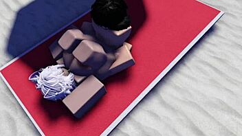 Roblox Slut Bent Over for Beach Public Pounding~