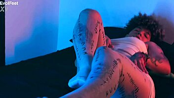 emilly shows off her sexy pretty feet barefoot nylon fetish closeup 😍👣