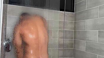 juicy latina daniela andrea spies masturbates then shower fucks boss wildly