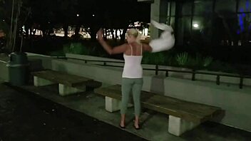 slutty housewife strips naked outdoors flashing pierced nipples publicly