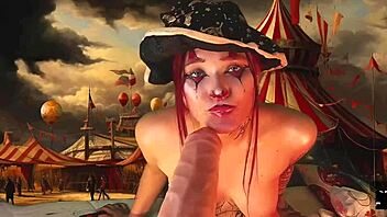 harley quinn cosplay stretches ass cheeks giant dildo scars revealed