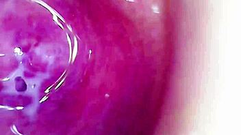 shoving camera deep in my creamy pussy till i squirt
