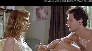 isabelle huppert spies from the bedroom window in lingerie