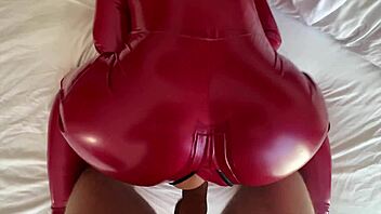 Big Tits Latex Bimbo Lily Lou Worships Mick Blue Uncut Cock!