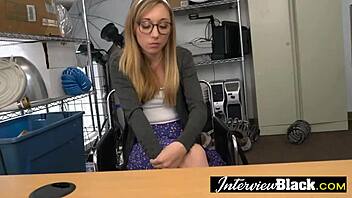 Fake agent gets rough black blowjob on sofa