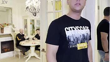 friends gangbang Russian milf with dp anal facial