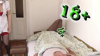 sexy nurses jerk doctor cock in lingerie heels cumshot 💋👩‍⚕️