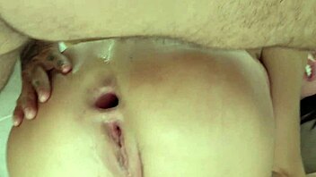 ukrainian slut squirts anal takes cum like whore outdoor