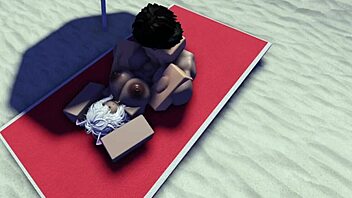 Roblox Slut Bent Over for Beach Public Pounding~